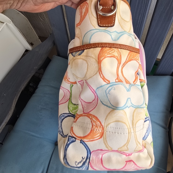 Coach Vintage 2006 Rare Scribble Multi-colored Multibaby Tote/Crossbo. Bag 10676 - Picture 14 of 16